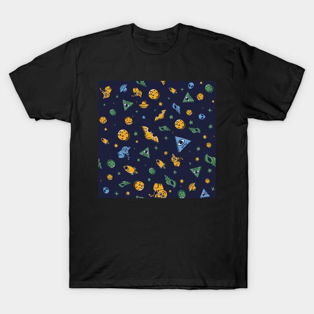 Halloween in space | pattern T-Shirt by Hakubiya